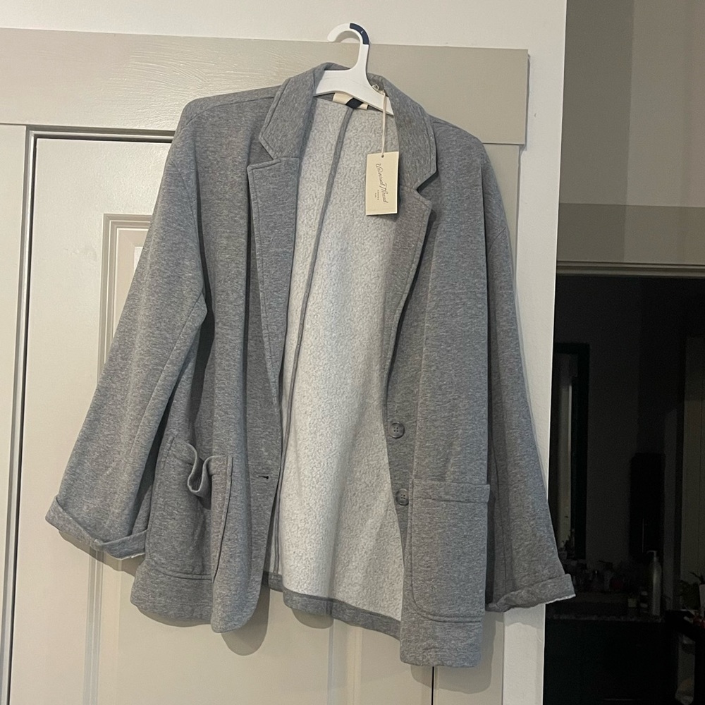 NWT Gray Jersey Blazer